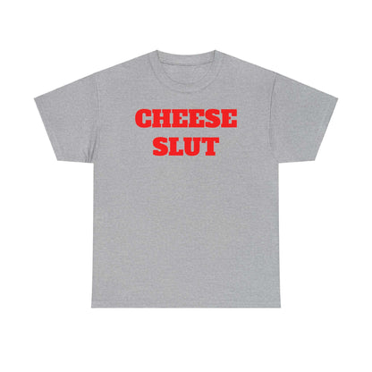 Funny Unisex Heavy Cotton Tee - Cheese Slut Design