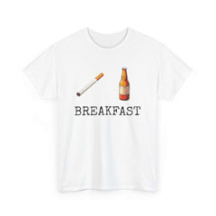 Beer and Cigarette Unisex Tee - Breakfast Design