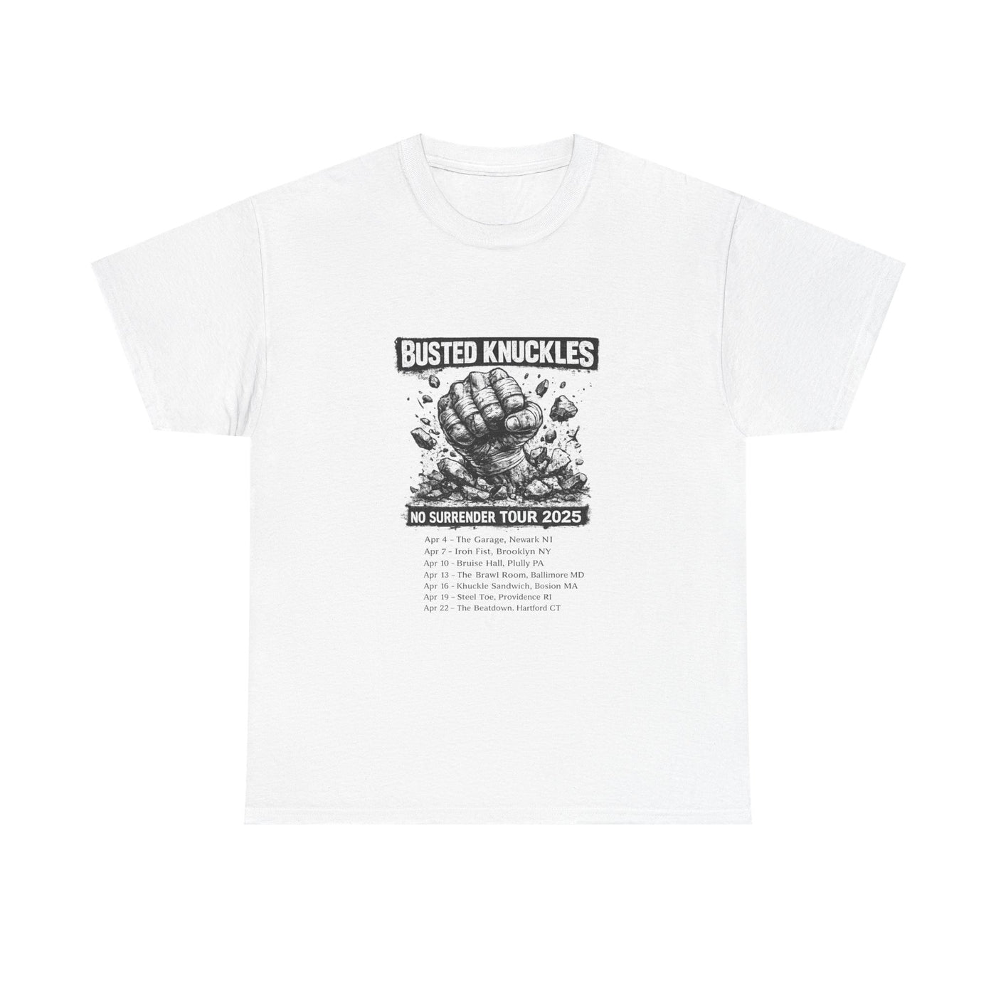 Busted Knuckles Tour Tee - Unisex Heavy Cotton