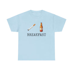 Beer and Cigarette Unisex Tee - Breakfast Design