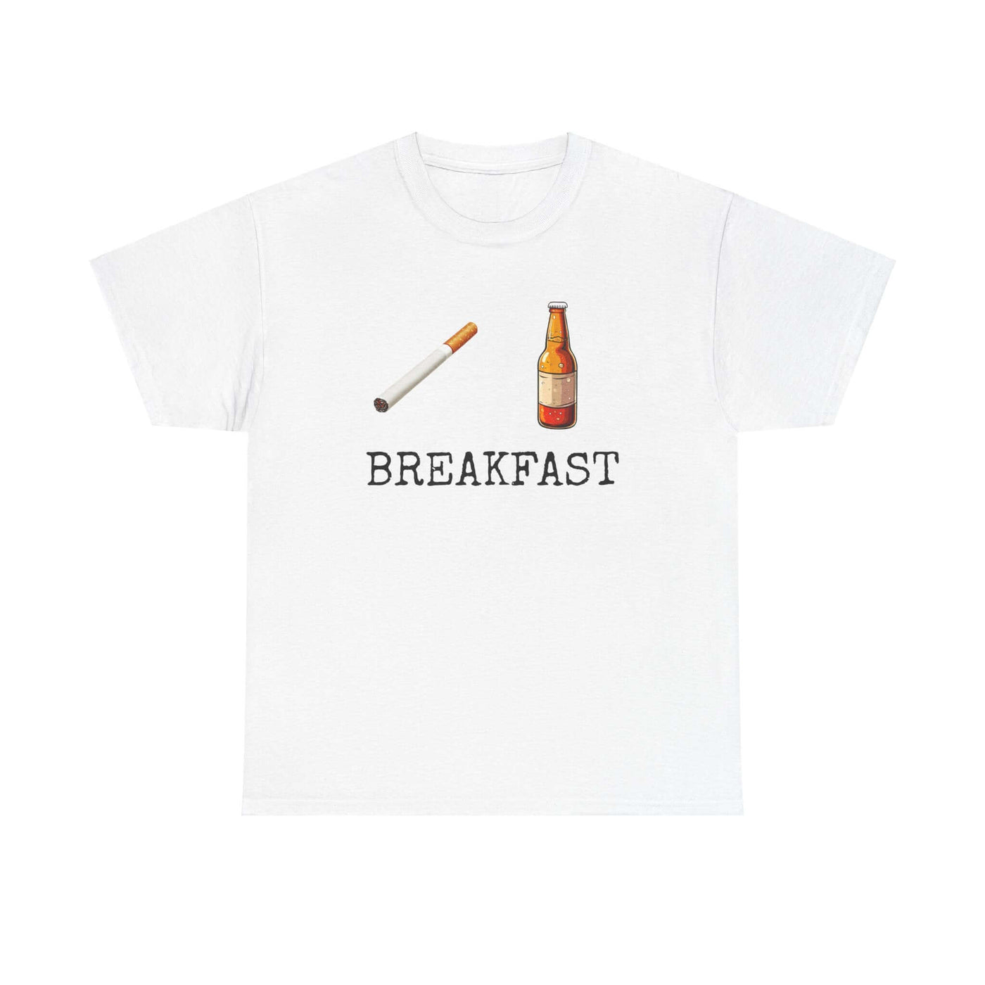 Beer and Cigarette Unisex Tee - Breakfast Design