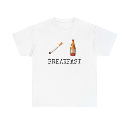Beer and Cigarette Unisex Tee - Breakfast Design