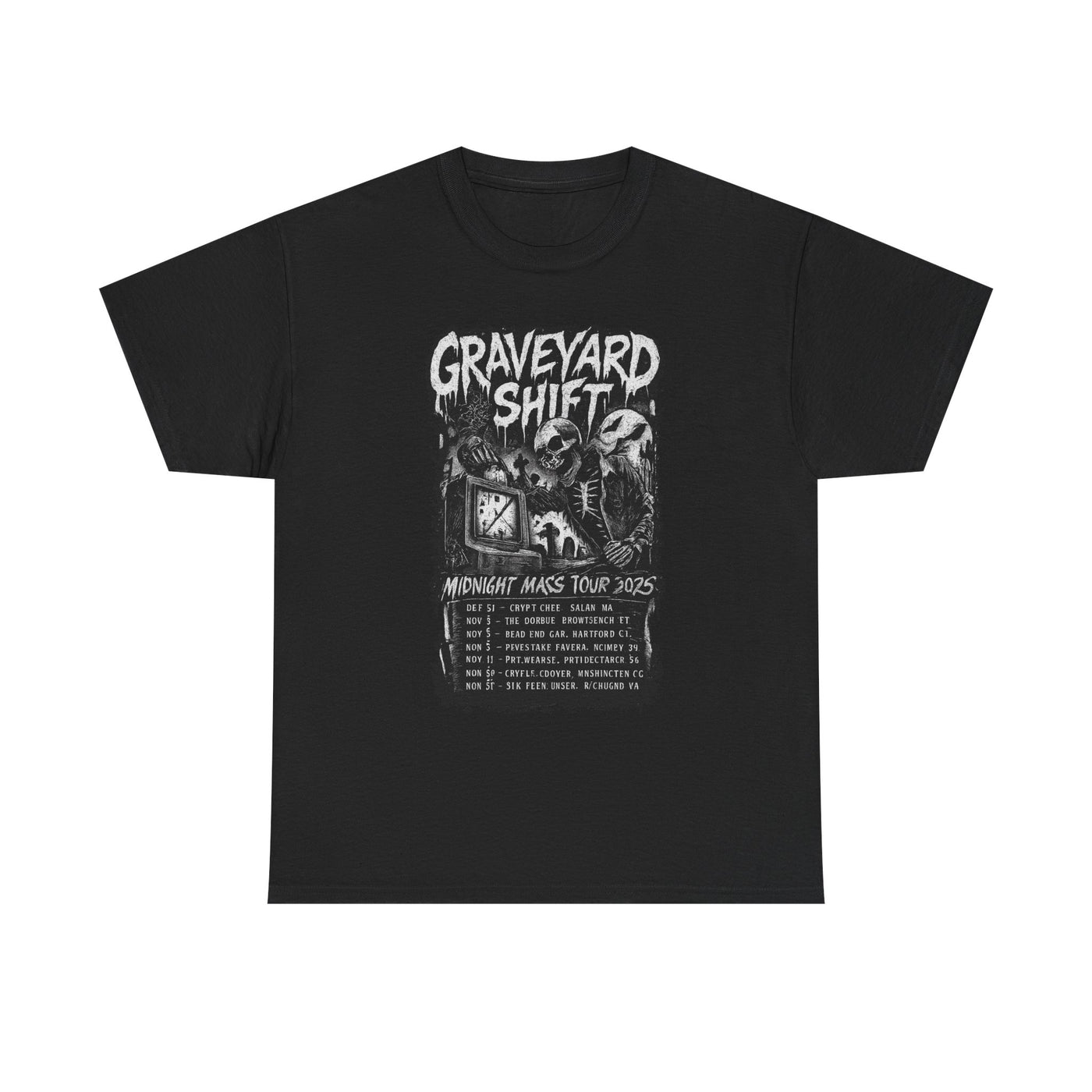 Graveyard Shift Tour Tee - Unisex Heavy Cotton