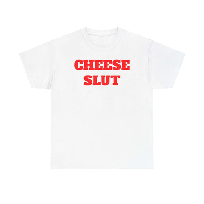 Funny Unisex Heavy Cotton Tee - Cheese Slut Design